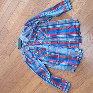 Levi's small Red Blue Gray Plad